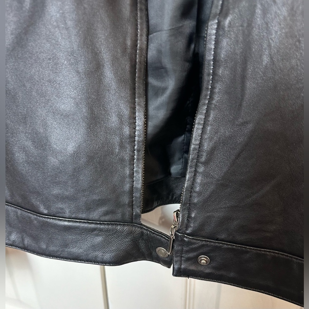 Finity Studio Black Soft Leather Jacket Moto Moto… - image 3